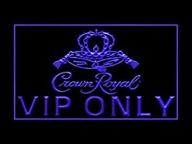 👑 crown royal whiskey exclusive vip led light sign logo