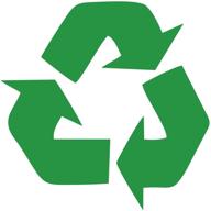 🌿 4.5-inch green vinyl recycling symbol cut-out sticker logo