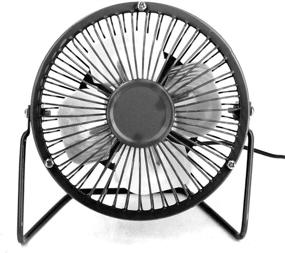 img 3 attached to 💨 ZOMTOP 4'' USB Mini Desk Fan: Small, Powerful & Quiet Metal Design - Black