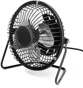 img 4 attached to 💨 ZOMTOP 4'' USB Mini Desk Fan: Small, Powerful & Quiet Metal Design - Black