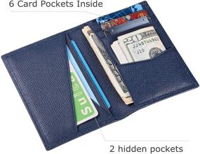 img 3 attached to Wallets Leather Bifold Holder Blocking Men's Accessories