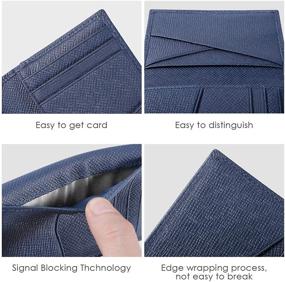img 1 attached to Wallets Leather Bifold Holder Blocking Men's Accessories