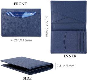 img 2 attached to Wallets Leather Bifold Holder Blocking Men's Accessories