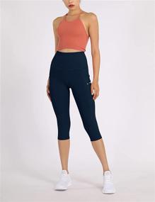 img 2 attached to 🏋️ ODODOS Women's High Waisted Dual Pockets Workout Capris Leggings: Top-Choice for Sports Running, Yoga, and Gym