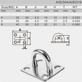 img 1 attached to 🔒 Heavy Duty U-Shaped Sail Hardware with Staple Loop