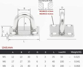 img 2 attached to 🔒 Heavy Duty U-Shaped Sail Hardware with Staple Loop