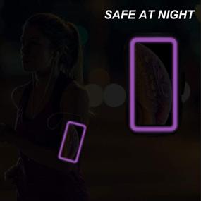img 1 attached to 🏃 RUNBACH Purple Sweatproof Armband for iPhone 11 Pro Max, 12 Pro Max, 13 Pro Max, XS Max - Running Exercise Bag with Card Slot