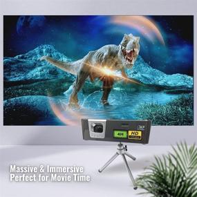 img 1 attached to 📽️ AAXA P6X 1000 Lumens Battery Powered Projector, Long-lasting 4 Hour Battery, Portable Mini Projector, DLP 1080p Support, 30,000 Hours LED, 15000mah Powerbank, HDMI/USB/microSD Input, Ultra Bright Battery Pico Projector