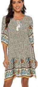 img 1 attached to 👙 Bohemian Vintage Printed Peasant Women's Swimwear & Cover Ups