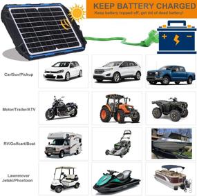 img 1 attached to Enhanced 12W Solar Battery Charger & Maintainer Pro: Waterproof, Intelligent Controller, 12 Watts Trickle Charging Kit for Car, Marine, Motorcycle, RV