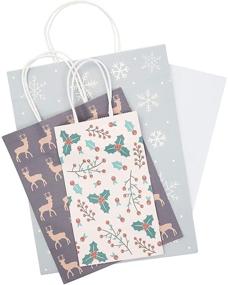 img 3 attached to Premium Holiday Gift Wrapping Bags with Tissue Paper, Assorted Christmas Designs - 24 Pack, in 3 Sizes!