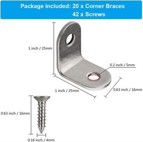img 3 attached to Stainless Steel Bracket Brackets 25X25mm 🔩 for Furniture: Strong and Stylish Support Solution