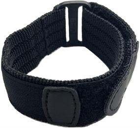 img 1 attached to Adjustable Length Black Nylon Watch Replacement Men's Watches and Watch Bands