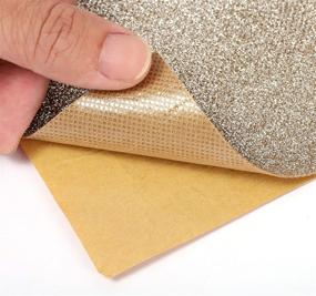 img 1 attached to 🍾 Champagne Glitter Wallpaper - Peel and Stick Roll for Sparkling Decor - Self-Adhesive Craft Fabric (17.4in x 16.4ft) - One Roll