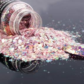 img 1 attached to 💫 Sparkle and Shine: Opal Glitter NODDWAY Chunky Craft Glitter 100G - 10 Vibrant Colors for Crafts, Slime, Nail Art & More!