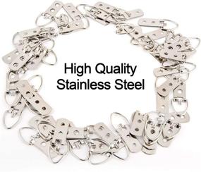 img 2 attached to 🖼️ ANCIRS 50 Pack Heavy Duty D-Ring Picture Hangers - 50 lbs Double Hole Hooks for Home Decoration and Picture Frames - Complete Steel Hanging Kit