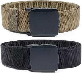 img 4 attached to Hoanan Tactical Casual 2Pack Black Coffee Type Men's Accessories for Belts