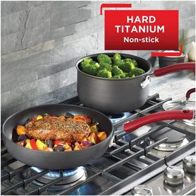 img 1 attached to 🍳 Набор посуды T-fal Ultimate Hard Anodized Nonstick Cookware - 12 предметов, красный | Можно мыть в посудомоечной машине и долговечное качество