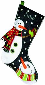 img 1 attached to 🧦 Felt Applique Snowmen Stocking