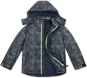 img 2 attached to ❄️ Stay Warm and Stylish with SNOW DREAMS Quilted Thicken Outerwear for Boys' Jackets & Coats