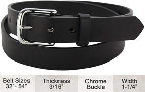 img 3 attached to 👔 Premium Men's Accessories: Black Leather Belt for Men