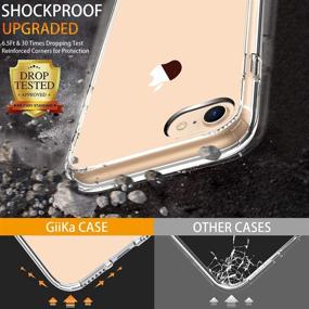 img 2 attached to GiiKa Clear Protective Case for iPhone SE 2020, iPhone 8, and iPhone 7 with Screen Protector - Shockproof Hard PC Case for Girls and Women - Slim TPU Bumper Cover Phone Case for iPhone 8/7