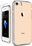 прозрачный защитный чехол giika для iphone se 2020, iphone 8 и iphone 7 с защитным экраном - ударопрочный чехол из прочного пк для девочек и женщин - тонкий чехол с бампером из тпу для iphone 8/7 логотип