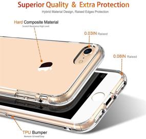 img 1 attached to GiiKa Clear Protective Case for iPhone SE 2020, iPhone 8, and iPhone 7 with Screen Protector - Shockproof Hard PC Case for Girls and Women - Slim TPU Bumper Cover Phone Case for iPhone 8/7