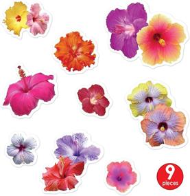 img 2 attached to 🌺 Hibiscus Clings Party Accessory (1 count) - Pack of 9