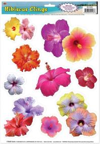 img 4 attached to 🌺 Hibiscus Clings Party Accessory (1 count) - Pack of 9