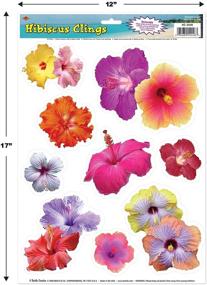 img 3 attached to 🌺 Hibiscus Clings Party Accessory (1 count) - Pack of 9