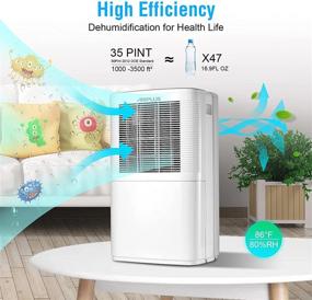 img 1 attached to 🌬️ Efficient 3000 Sq. Ft Dehumidifier: Perfect for Home and Basements, Continuous Drainage, Versatile Dehumidifiers for Large Room with Drain Hose