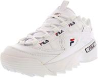 👟 fila d formation synthetic white trainers: stylish men's fashion sneakers logo