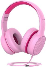 img 4 attached to 🎧 vinamass E66V Kids Headphones: Over-Ear Wired Headsets with 85dB Volume Limit, Toddler Headphones for Boys and Girls in Pink - Perfect for School Travel with Retractable Headband, Foldable Design, and Audio Sharing Feature