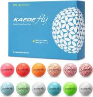 🏌️ enhance your golfing experience with kaede fly golf 2-piece mixed colored distance golf balls in 12 vibrant colors (one dozen) логотип