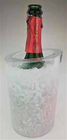 img 2 attached to CyrstalLux Premium Iceless Double Wall Wine Cooler: Keeps Wine Cold for 6 Hrs with Novel Cooling Gel & Real Ice Appearance