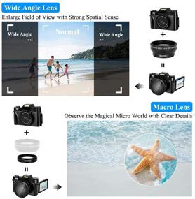 img 2 attached to 📷 High-Resolution 48MP Digital Camera with 4K Vlogging Capability, Flip Screen, and SD Card - Perfect for YouTube, Blogging, and Vlogging!