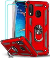 leyi compatible for samsung galaxy a20/ a30 case (not fit a20s) with tempered glass screen protector cell phones & accessories for cases, holsters & clips logo