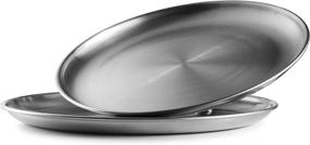 img 3 attached to Durable Reusable Brushed Stainless Kitchenware for Convenient Dishwasher Use