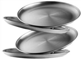 img 1 attached to Durable Reusable Brushed Stainless Kitchenware for Convenient Dishwasher Use