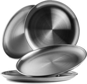 img 4 attached to Durable Reusable Brushed Stainless Kitchenware for Convenient Dishwasher Use