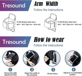 img 1 attached to 📱 Tresound Water Resistant Cell Phone Armband Case: Ideal for iPhone 11, 11 Pro Max, Xr, Xs Max, 8+, 7+, 6+, Galaxy S10+, S9+, S8+, A8+, Notes - Perfect for Running, Walking - Adjustable Elastic Band & Key Holder Included