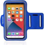 📱 tresound water resistant cell phone armband case: ideal for iphone 11, 11 pro max, xr, xs max, 8+, 7+, 6+, galaxy s10+, s9+, s8+, a8+, notes - perfect for running, walking - adjustable elastic band & key holder included logo