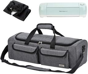 img 4 attached to HOMEST Carrying Case for Cricut Explore Air 2, Cricut Maker, Silhouette CAMEO3 - Grey (Patented Design)