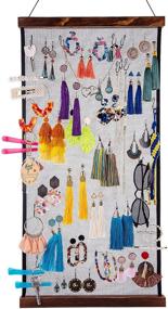 img 4 attached to FEQO Earring Mounted Organizer Hanging Storage & Organization