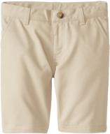 👖 classic and stylish lee boys' twill shorts with flat front logo