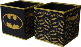 img 2 attached to 🦇 Idea Nuova Batman Storage Cube Set, Black - Pack of 2, Model NK371779