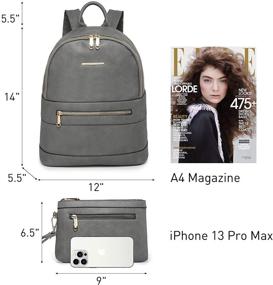 img 1 attached to Dasein Backpack Matching Wristlet DS Beige Women's Handbags & Wallets and Fashion Backpacks