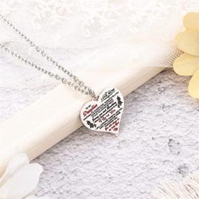 img 1 attached to 🎁 Sentimental Christmas Necklace Gift for Daughter: Engraved Heart Pendant from Mom - A Special Birthday and Holiday Jewelry Keepsake for Girls and Women