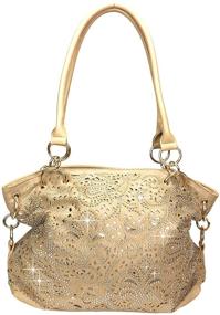 img 4 attached to Zzfab Laser Purses Double Handle Women's Handbags & Wallets